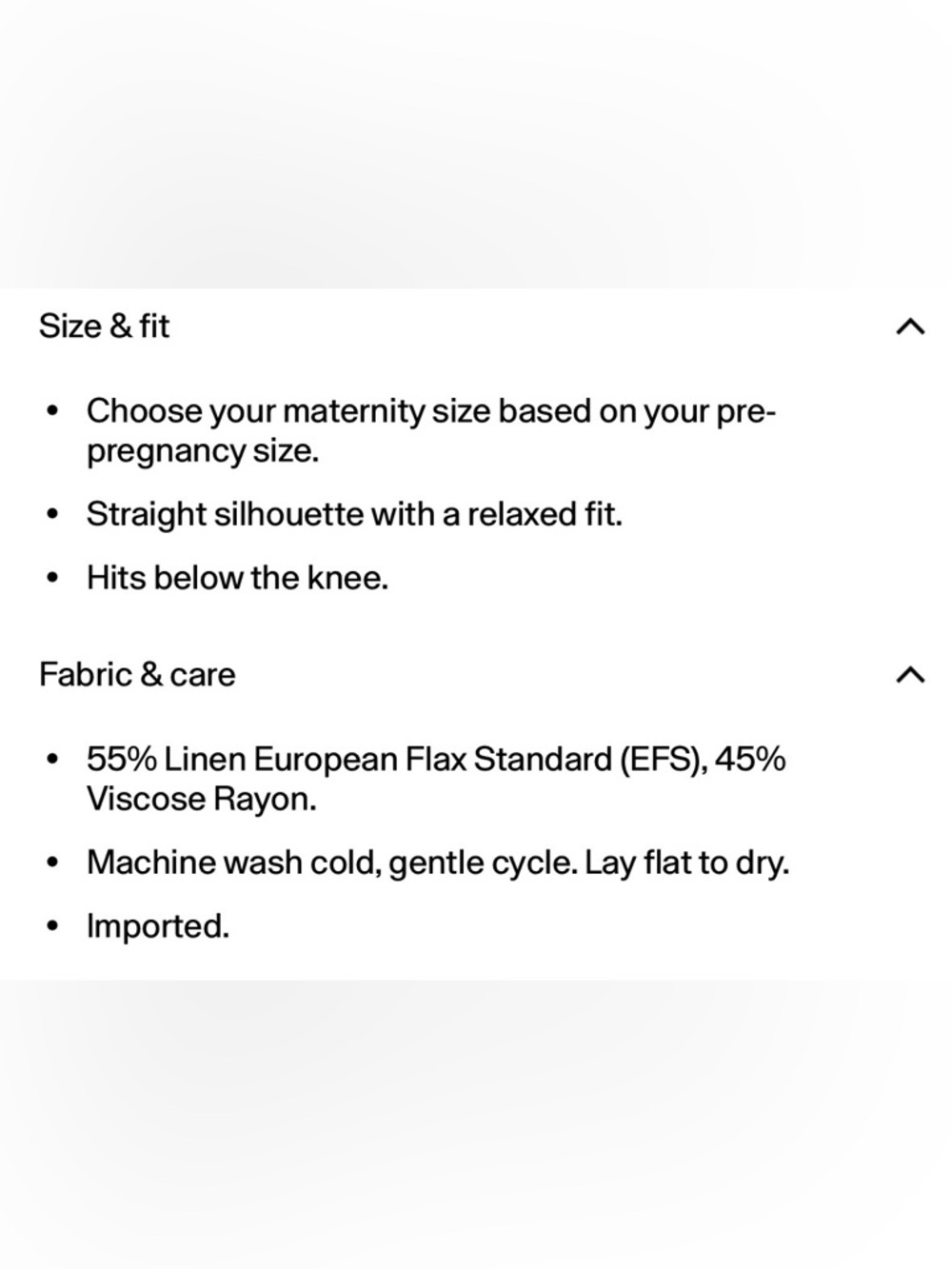 NWOT Gap Maternity Linen Blend Midi Black Shirt Dress Sz Medium - Picture 8 of 8